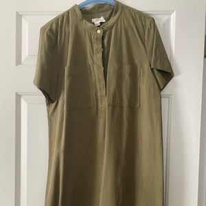 J.Crew Safari Dress Size M Olive Green